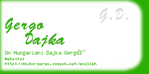 gergo dajka business card